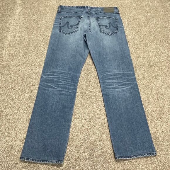 AG Adriano Goldschmied Mens the graduate tailored leg jeans sz 32x28 blue jeans - Picture 2 of 12